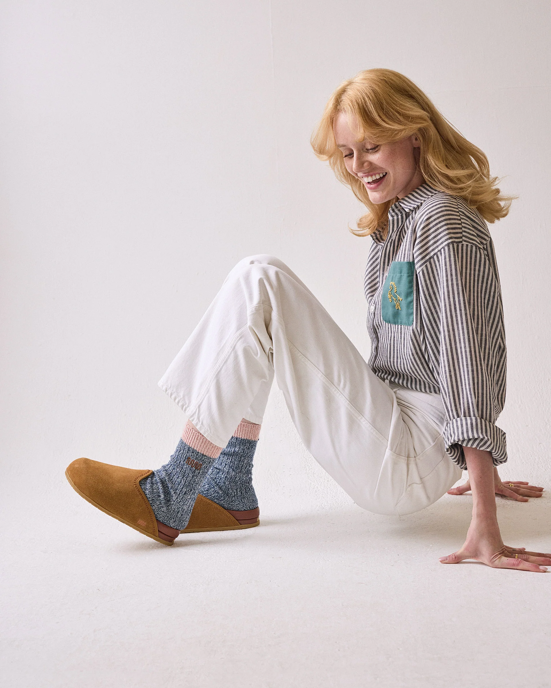 Everyday Sock - Navy & Salmon - Image 4