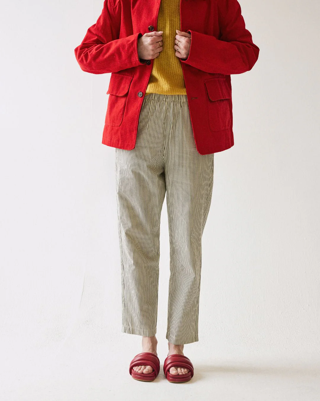 The Softie Slide - Cherry Red Napa Leather - Image 4