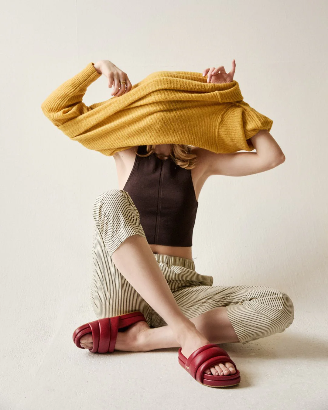 The Softie Slide - Cherry Red Napa Leather - Image 6