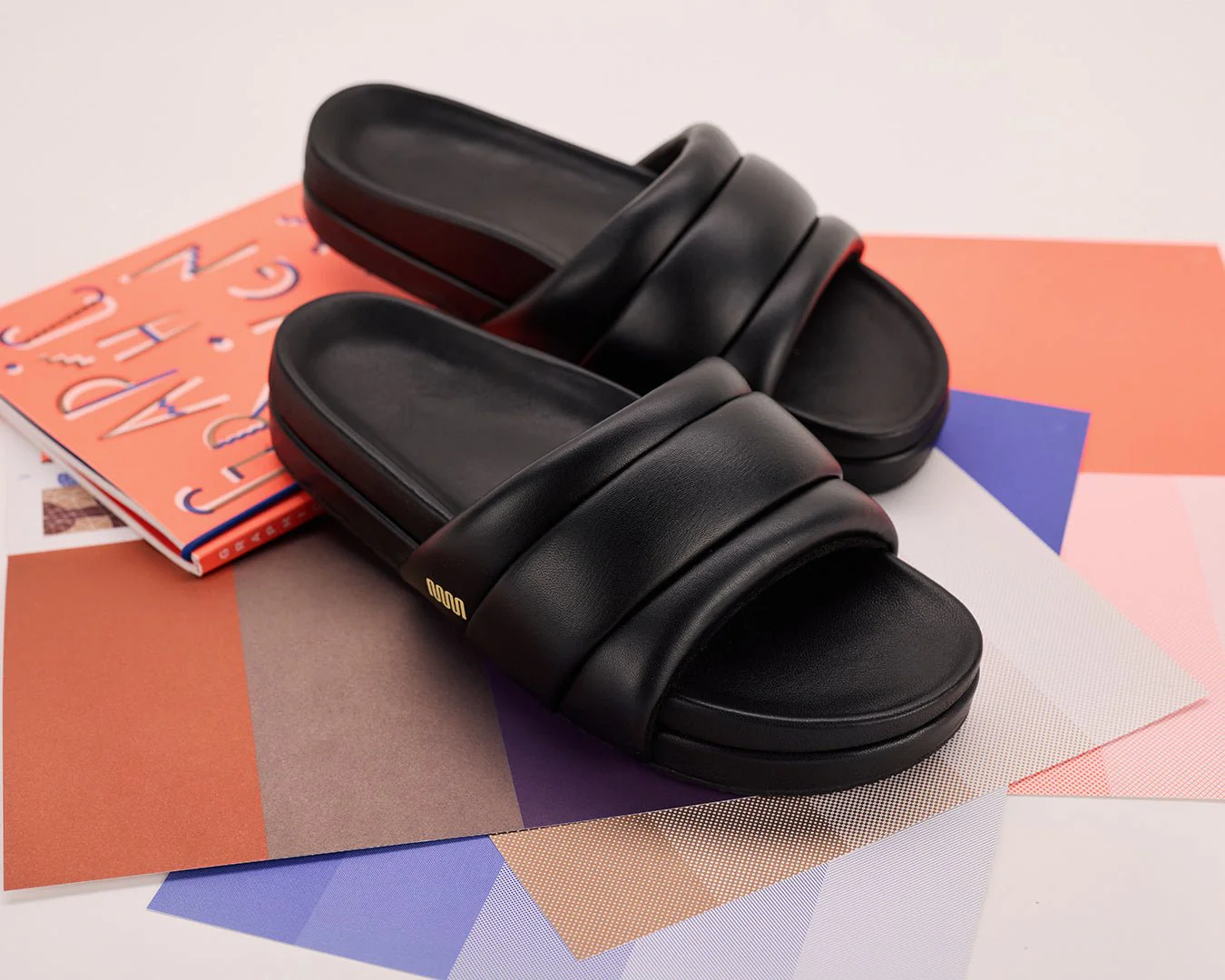 The Softie Slide - Midnight Black Napa Leather - Image 10