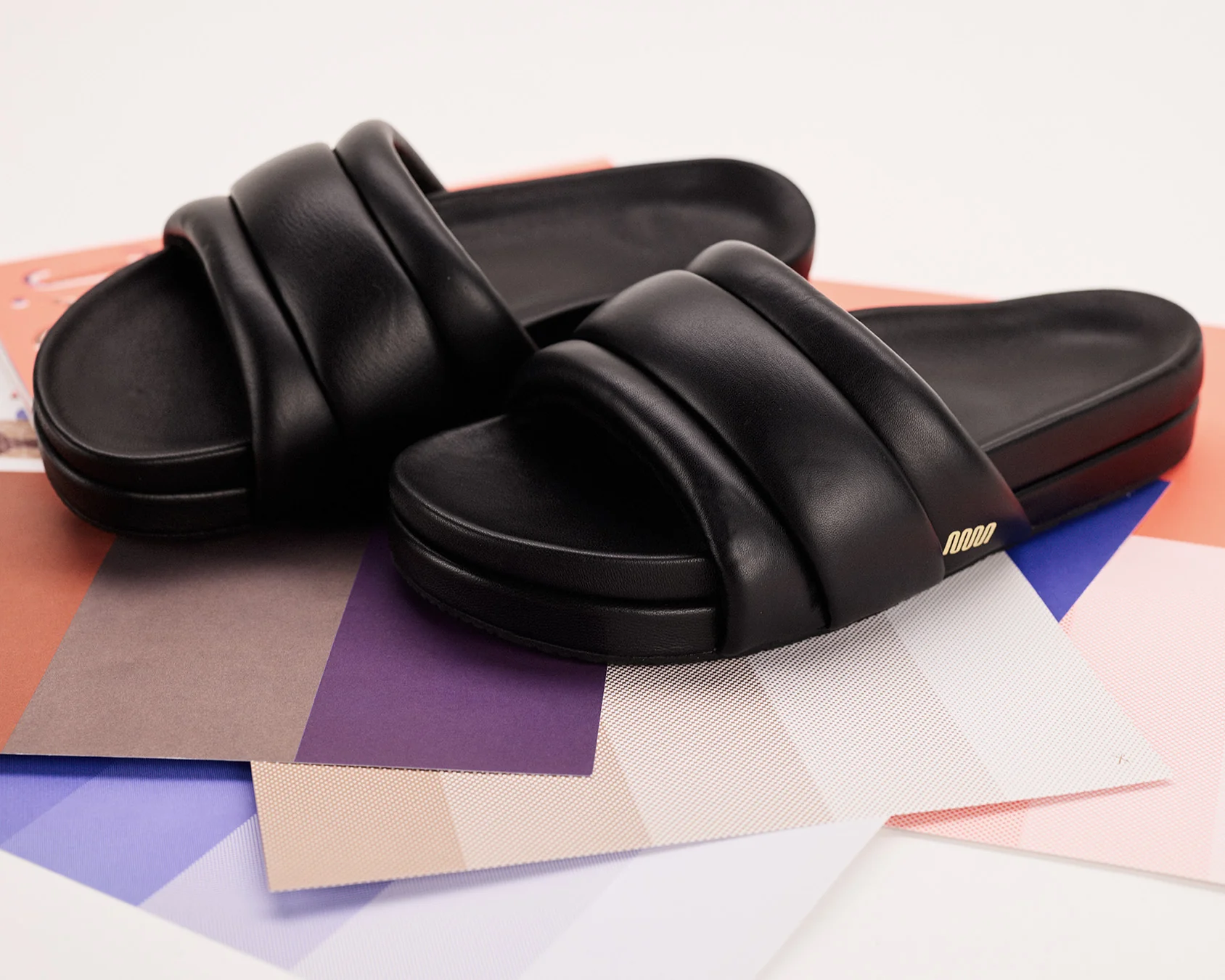 The Softie Slide - Midnight Black Napa Leather - Image 5