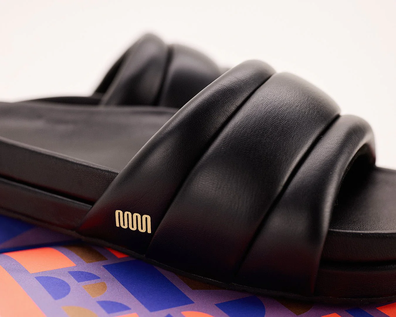 The Softie Slide - Midnight Black Napa Leather - Image 9