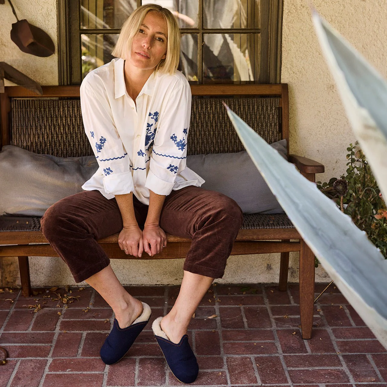 The Woolie Burro - Navy with Shearling - Image 4