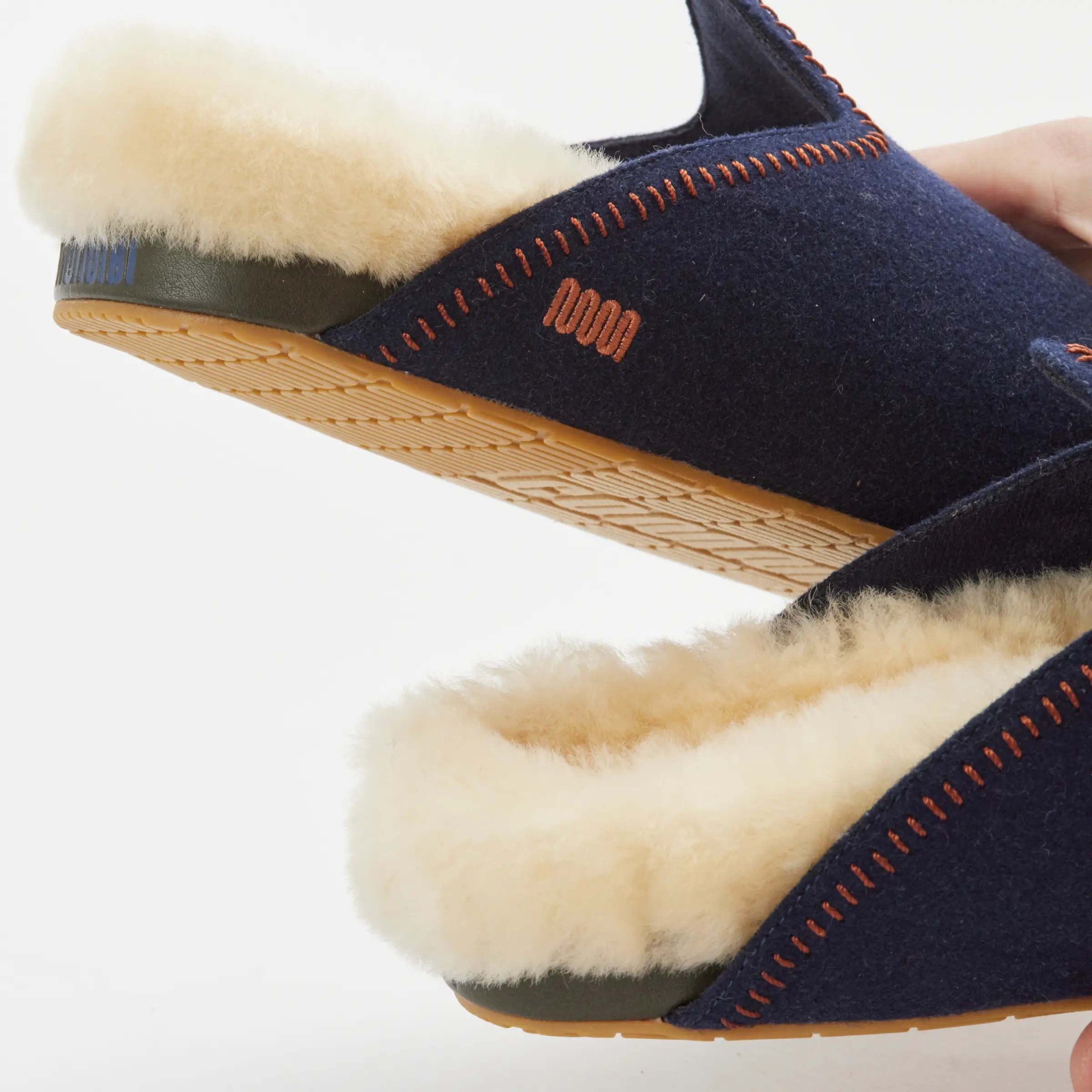 The Woolie Burro - Navy with Shearling - Image 6